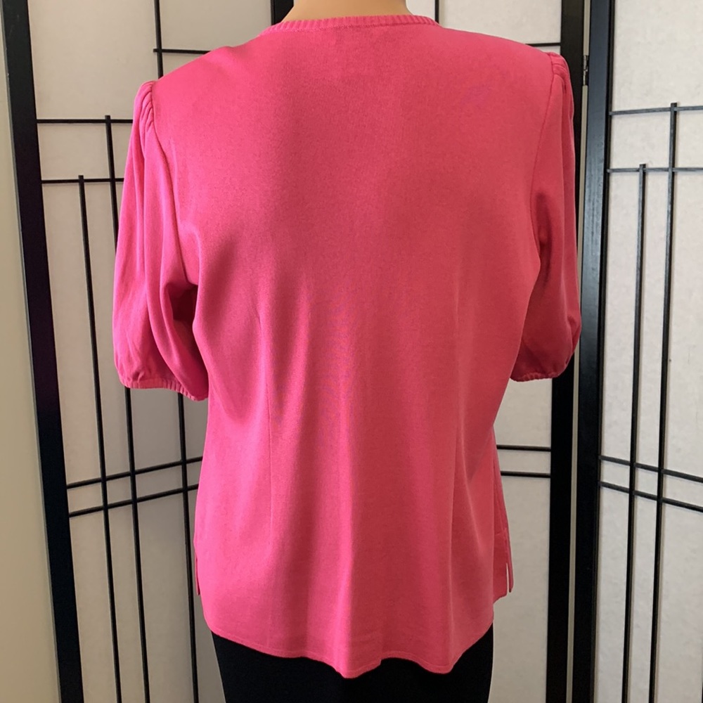 Exclusively MISOOK new top S pink knit shirt sleeve - Picture 4 of 6